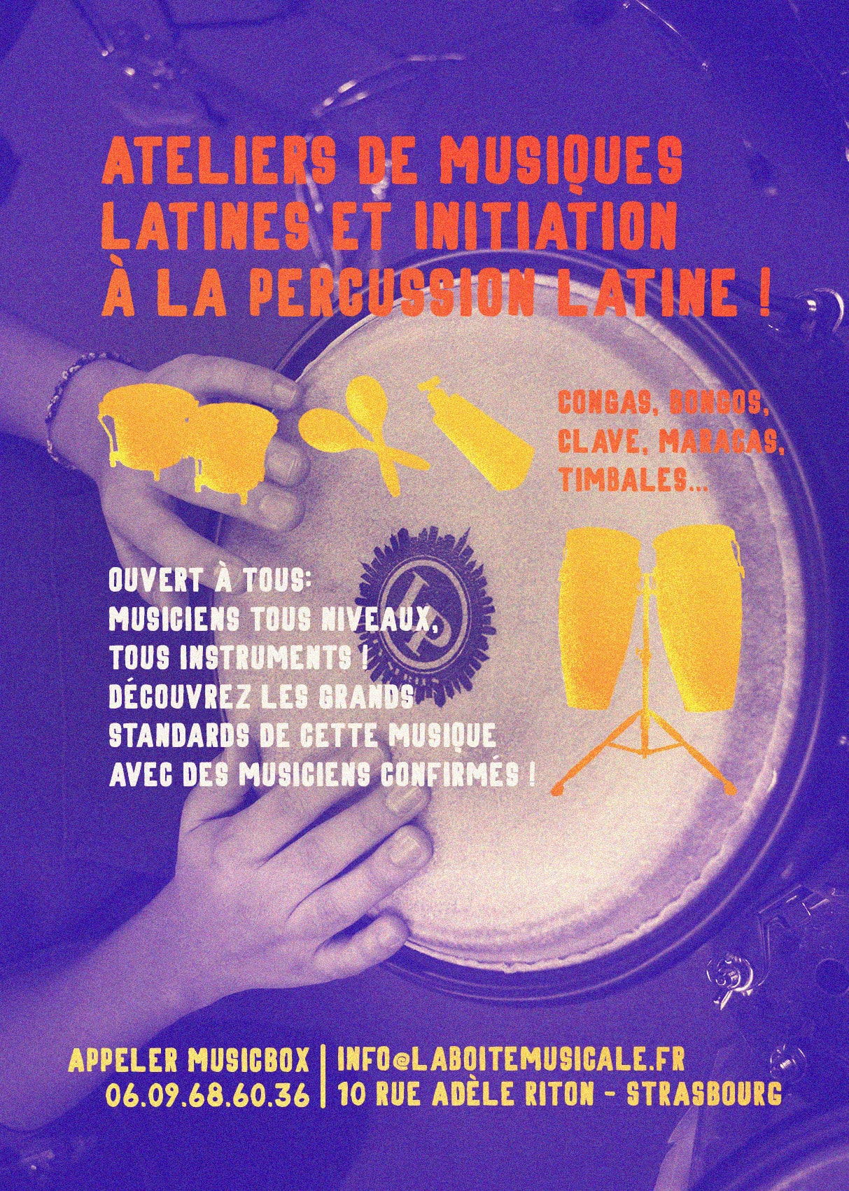 Affiche atelier d'initation à la musique latine